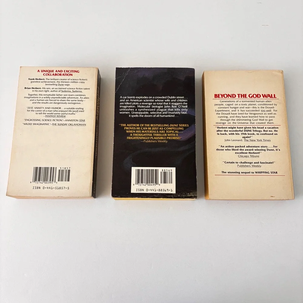 Frank Herbert Sci-Fi Book Lot White Plague Dosadi Experiment Man of Two Worlds